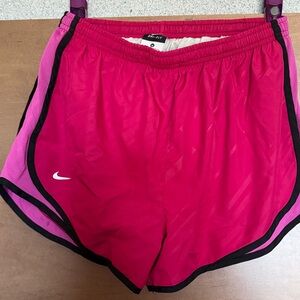 Nike Women's Fuchsia Athletic Shorts with Black Trim